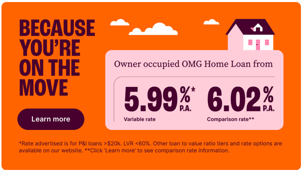 Home loan comparison rate advertisement